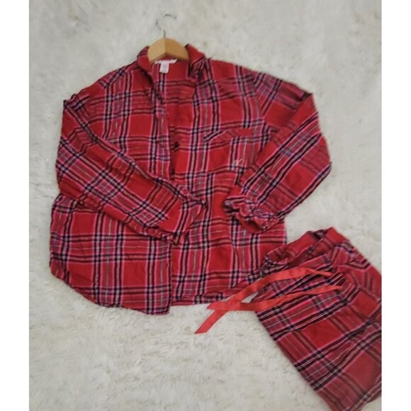 Victorias Secret Red Plaid Pajama Set L/XL - Picture 6 of 11